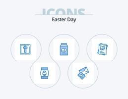 Pâques bleu icône pack 5 icône conception. . Pâques. masségé. des œufs. passpoet vecteur