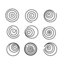 illustration de cercle spirale abstrait doodle dessiné à la main vecteur