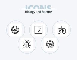la biologie ligne icône pack 5 icône conception. os. science. la biologie. laboratoire. la biologie vecteur