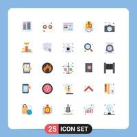 utilisateur interface pack de 25 de base plat couleurs de image équipement Compte la main d'oeuvre veste modifiable vecteur conception éléments