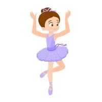 jeune fille gracieuse danseuse de ballet vecteur