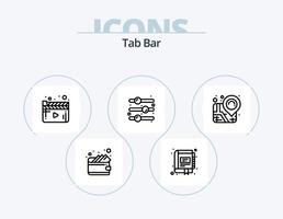 languette bar ligne icône pack 5 icône conception. . . solution. comme. préféré vecteur