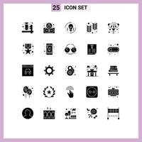 Stock vecteur icône pack de 25 ligne panneaux et symboles pour saucisse Viande lumière blé Holi modifiable vecteur conception éléments