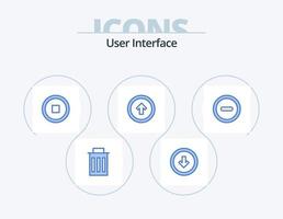 utilisateur interface bleu icône pack 5 icône conception. interface. utilisateur interface. bas. utilisateur. La Flèche vecteur