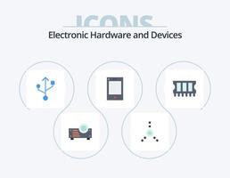 dispositifs plat icône pack 5 icône conception. . iPad. . Mémoire vecteur