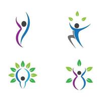 conception d'images de logo de bien-être vecteur