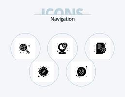 la navigation glyphe icône pack 5 icône conception. emplacement. broche. broche. carte. notification vecteur