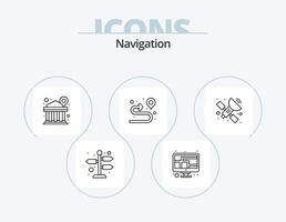 la navigation ligne icône pack 5 icône conception. . emplacement. flèches. GPS. emplacement vecteur