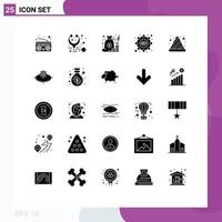 25 Créatif Icônes moderne panneaux et symboles de Arrêtez cône sac tactique seo modifiable vecteur conception éléments