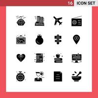 16 Créatif Icônes moderne panneaux et symboles de image signal Accueil radio vacances modifiable vecteur conception éléments