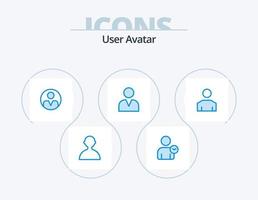 utilisateur bleu icône pack 5 icône conception. profil. Masculin. personnalisation. avatar. homme vecteur
