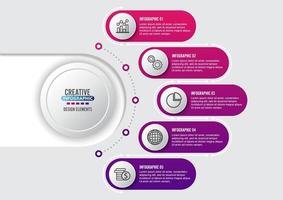 infographie illustration numérique abstraite. illustration vectorielle peut être utilisée pour la mise en page du flux de travail, le diagramme, les options de nombre, la conception Web. vecteur