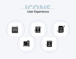 utilisateur expérience glyphe icône pack 5 icône conception. document voir. prime. expérience. luxe. câble encadrement vecteur
