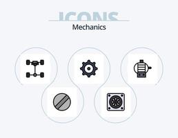 mécanique ligne rempli icône pack 5 icône conception. . châssis. avatar. auto. un service vecteur