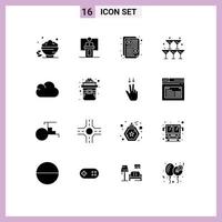 Stock vecteur icône pack de 16 ligne panneaux et symboles pour l'amour payé un événement prix facture modifiable vecteur conception éléments