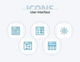 utilisateur interface bleu icône pack 5 icône conception. ui. luminosité. utilisateur. interface. héros vecteur