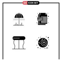 Stock vecteur icône pack de ligne panneaux et symboles pour pluie intérieur printemps noyau œil modifiable vecteur conception éléments