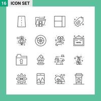 16 Créatif Icônes moderne panneaux et symboles de utilisateurs groupe format vente étiquette modifiable vecteur conception éléments