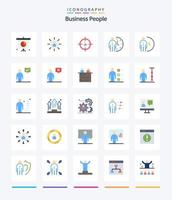 Créatif affaires gens 25 plat icône pack tel comme personne. gestion. entreprise. date limite. stratégie vecteur