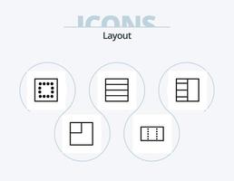disposition ligne icône pack 5 icône conception. . maximiser. vecteur