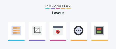 disposition plat 5 icône pack comprenant chargement. ellipse. mise en page. ui. mise en page. Créatif Icônes conception vecteur