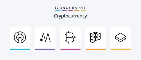 crypto-monnaie ligne 5 icône pack comprenant nova pièce de monnaie. crypto. crypto monnaie. pièce de monnaie. crypto monnaie. Créatif Icônes conception vecteur