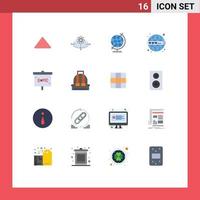 pack de 16 Créatif plat couleurs de expérience www lumière site Internet seo modifiable pack de Créatif vecteur conception éléments