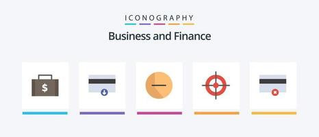 la finance plat 5 icône pack comprenant Paiements. finance. graphique. cible. finance. Créatif Icônes conception vecteur