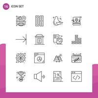 contour pack de 16 universel symboles de La Flèche lutin fichier couverture irlandais journée modifiable vecteur conception éléments