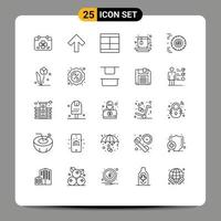 Stock vecteur icône pack de 25 ligne panneaux et symboles pour balade thé créer chaud disposition modifiable vecteur conception éléments
