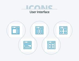 utilisateur interface bleu icône pack 5 icône conception. contenu. Colonnes. utilisateur. utilisateur. droite vecteur