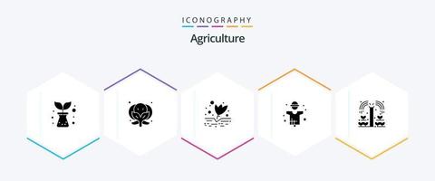 agriculture 25 glyphe icône pack comprenant la nature. agriculture. agriculture. production. industrie vecteur