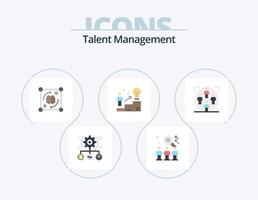 Talent la gestion plat icône pack 5 icône conception. utilisateur. échelle. utilisateur. assaut. fichier vecteur