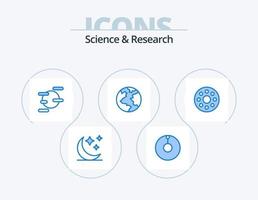 science bleu icône pack 5 icône conception. . Terre. . infrarouge vecteur