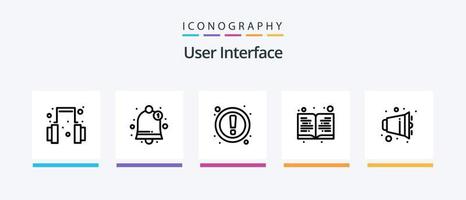 utilisateur interface ligne 5 icône pack comprenant . protéger. la nature. personnes. nouvelles. Créatif Icônes conception vecteur