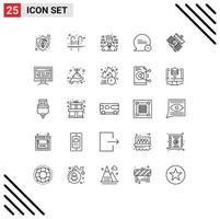 ensemble de 25 moderne ui Icônes symboles panneaux pour diffuser Moins nager supprimer programmation modifiable vecteur conception éléments