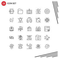25 Créatif Icônes moderne panneaux et symboles de roue vacances retour vacances des ballons modifiable vecteur conception éléments