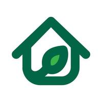 logo maison écologique vecteur