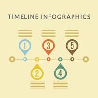 modèle infographique coloré de chronologie vecteur