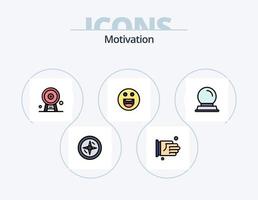 motivation ligne rempli icône pack 5 icône conception. lumière. route. minuteur. paysage. paysage vecteur