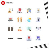 16 Créatif Icônes moderne panneaux et symboles de programmation fichier commercialisation processus présentation modifiable pack de Créatif vecteur conception éléments