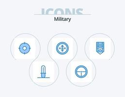 militaire bleu icône pack 5 icône conception. . Bande. badge. rang. badge vecteur