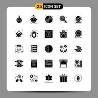 25 Créatif Icônes moderne panneaux et symboles de Zoom chercher couler détail peindre modifiable vecteur conception éléments