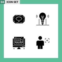 4 Créatif Icônes moderne panneaux et symboles de bangladesh étiquette un camion idée Solution avatar modifiable vecteur conception éléments