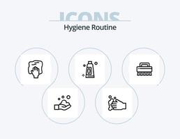 hygiène routine ligne icône pack 5 icône conception. . nettoyage. . nettoyer vecteur