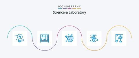 science bleu 5 icône pack comprenant . science machine. science. science. dispositif vecteur