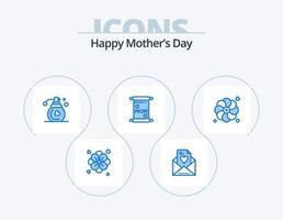 content les mères journée bleu icône pack 5 icône conception. . été. vecteur