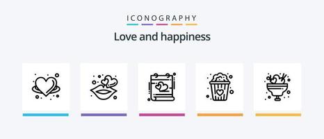 l'amour ligne 5 icône pack comprenant saignement cœur. l'amour. bandage. cœur. ange. Créatif Icônes conception vecteur