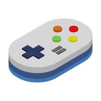 manette de jeu isométrique sur fond blanc vecteur