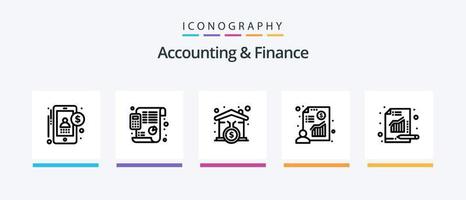 comptabilité et la finance ligne 5 icône pack comprenant profit. pièces de monnaie. graphique. revenu. revenu. Créatif Icônes conception vecteur